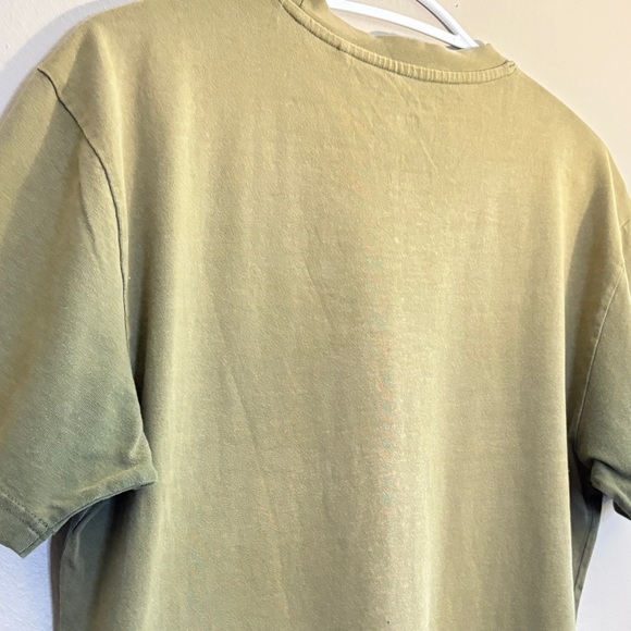 CAT Olive Green Cotton T-Shirt with Pocket & Logo - Picture 10 of 12